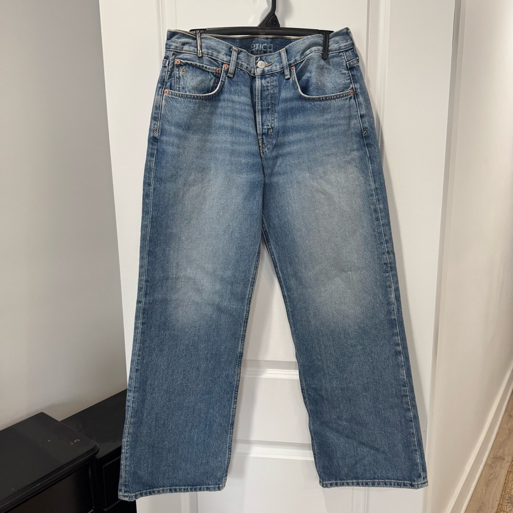 Etica Blue Flare & Wide Leg Jeans